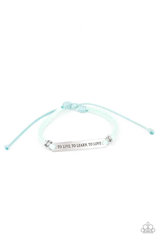 Paparazzi Accessories To Live To Learn To Love Blue Earrings