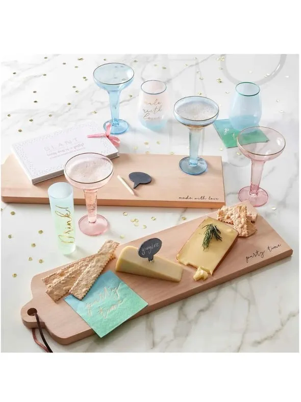 Party Time Wood Board Slant Collections Earrings