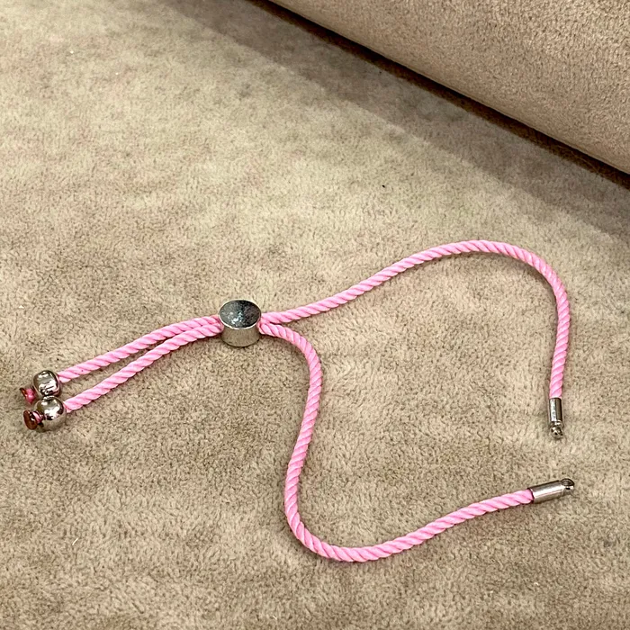 Peppy Beads Bracelets Adjustable Rope Slider Bracelet Blanks Candy PinkSilver Adjustable Bracelet Blanks Peppy Beads Bracelets Adjustable Rope Slider Bracelet Blanks Candy PinkSilver Adjustable Bracelet Blanks