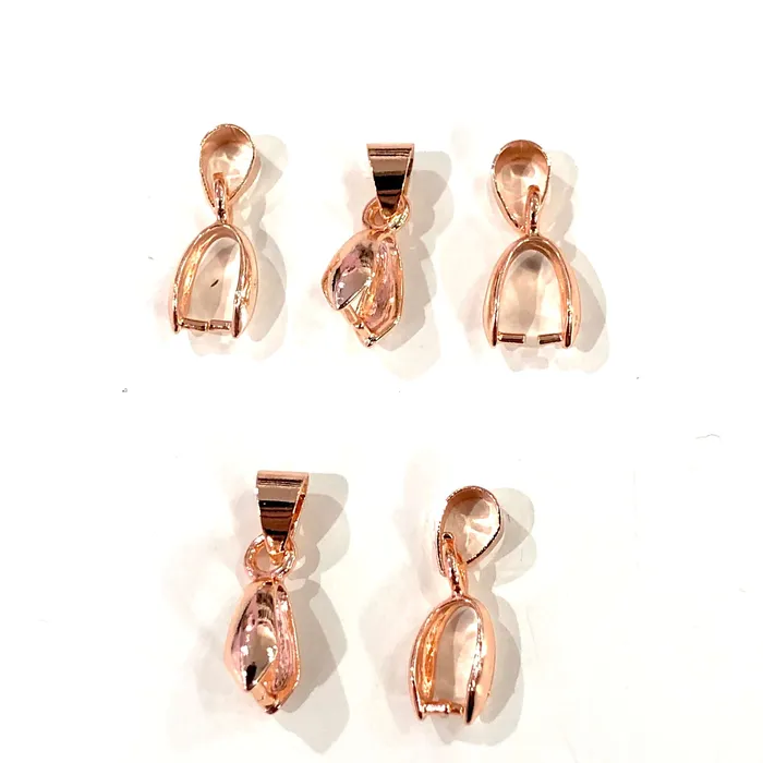 Peppy Beads Earrings 3 x Pinch BailsRose Gold Plated Size 20mm