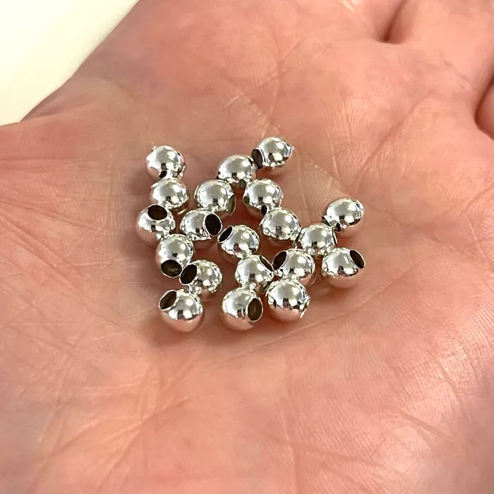 Peppy Beads Earrings 6mm Silver Plated Spacer Balls 6mm Silver Balls 100 pieces in a pack Peppy Beads Earrings 6mm Silver Plated Spacer Balls 6mm Silver Balls 100 pieces in a pack