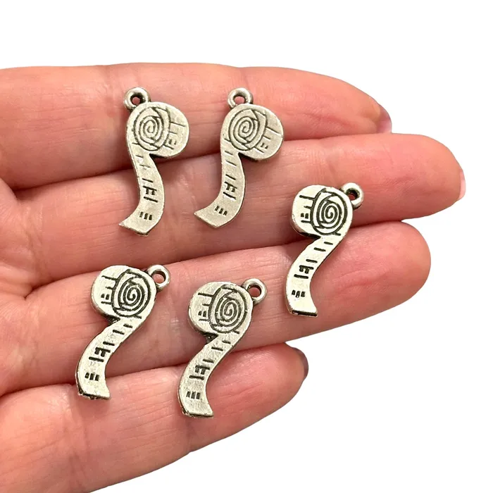 Peppy Beads Earrings Antique Silver Plated Tape Measure Charms Silver Sewing Charms 5 pcs in a pack Peppy Beads Earrings Antique Silver Plated Tape Measure Charms Silver Sewing Charms 5 pcs in a pack