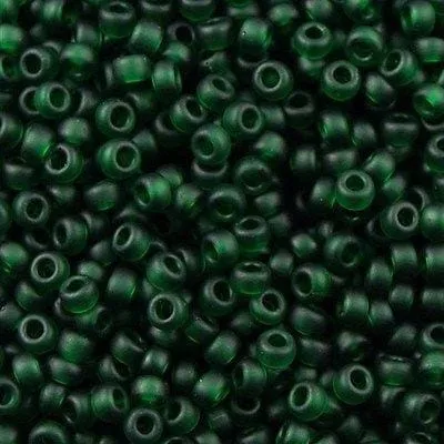 Peppy Beads Earrings Miyuki Seed Beads 110 Matted Transparent Dark Emerald 0156FNEW Peppy Beads Earrings Miyuki Seed Beads 110 Matted Transparent Dark Emerald 0156FNEW