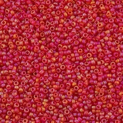 Peppy Beads Earrings Miyuki Seed Beads 150 0140 FR Transparent Red Orange AB 10 Gr Peppy Beads Earrings Miyuki Seed Beads 150 0140 FR Transparent Red Orange AB 10 Gr