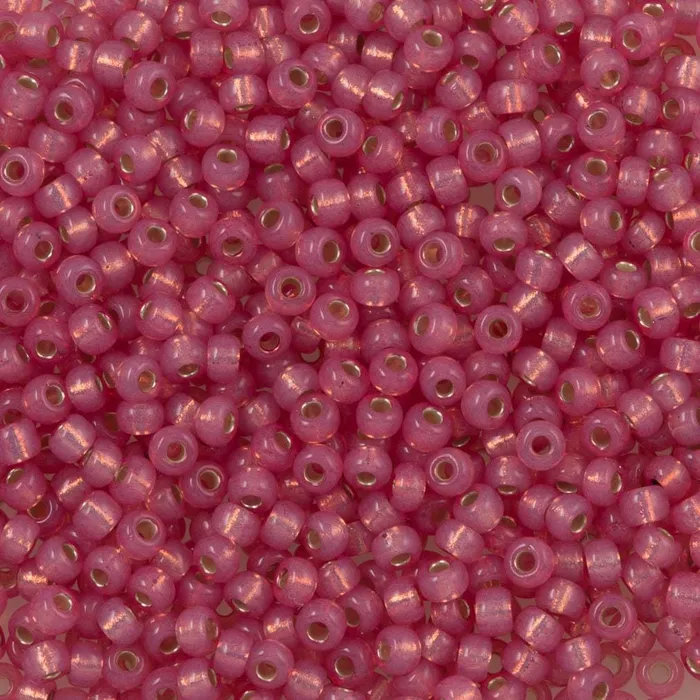 Peppy Beads Earrings Miyuki Seed Beads 80 Dyed Dark Rose SL Alabaster 0645