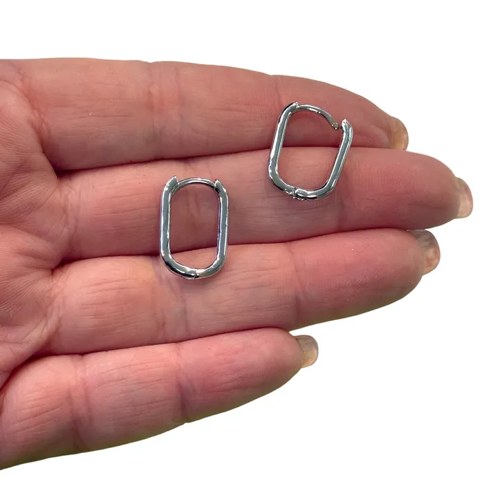 Peppy Beads Earrings Rhodium Plated Brass Leverback Earrings 18x12mm Rhodium Plated Leverback Earring Hoops Peppy Beads Earrings Rhodium Plated Brass Leverback Earrings 18x12mm Rhodium Plated Leverback Earring Hoops