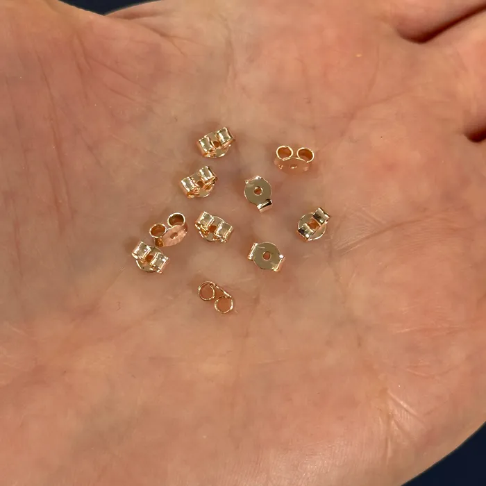 Peppy Beads Earrings Rose Gold Plated 10 Pcs Earring Back ButterflySpare Earring Stoppers Peppy Beads Earrings Rose Gold Plated 10 Pcs Earring Back ButterflySpare Earring Stoppers