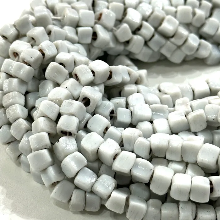 Peppy Beads Earrings Traditional Turkish Artisan Handmade Cube Glass Beads Large Hole Glass Beads 50 Beads in a pack