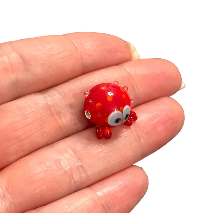 Peppy Beads Hand Made Murano Glass Crab Charm Charm Necklaces Peppy Beads Hand Made Murano Glass Crab Charm Charm Necklaces