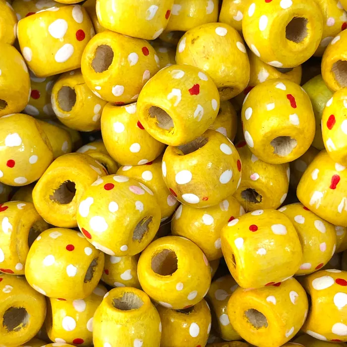Peppy Beads Large Hole Wooden Beads 13x12mm 20 Pieces in a pack Earrings