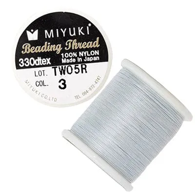 Peppy Beads Miyuki Beading Thread50 Meter SpoolColor 3 Silver Necklaces