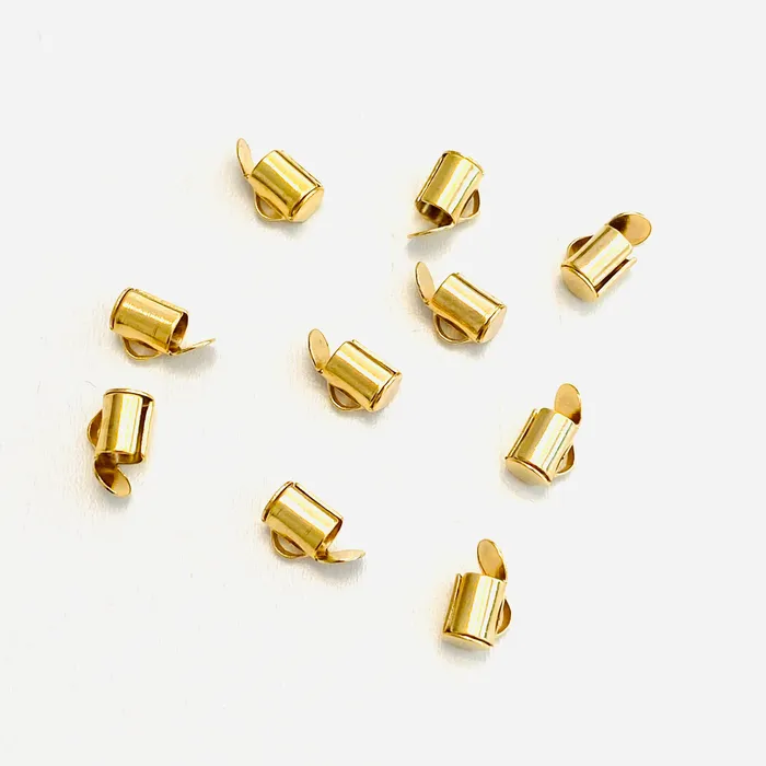 Peppy Beads Miyuki Slide End Tubes 6mm Gold Plated 10 Tubes in a pack Earrings