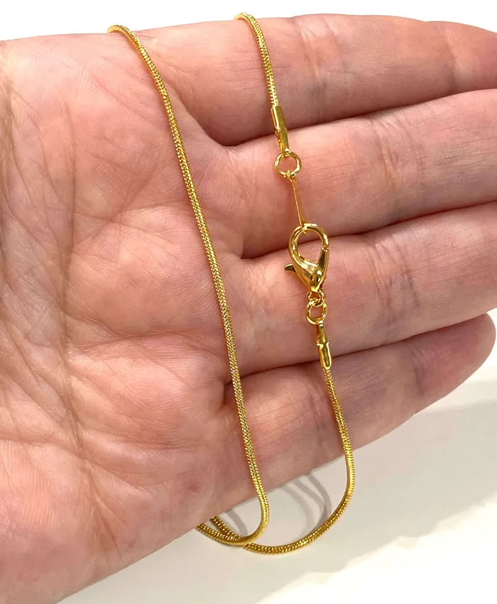 Peppy Beads Necklaces 24Kt Gold Plated Snake Necklace Chain Gold Plated Ready Necklace 17 Inches 12mm Chain Peppy Beads Necklaces 24Kt Gold Plated Snake Necklace Chain Gold Plated Ready Necklace 17 Inches 12mm Chain