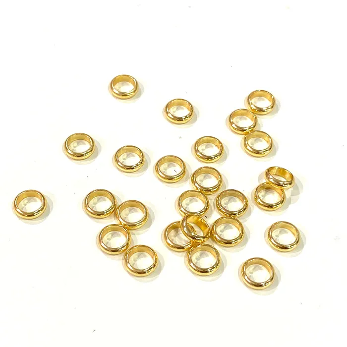 Peppy Beads PreStyled Sets 24Kt Shiny Gold Plated 7mm Spacer Rings