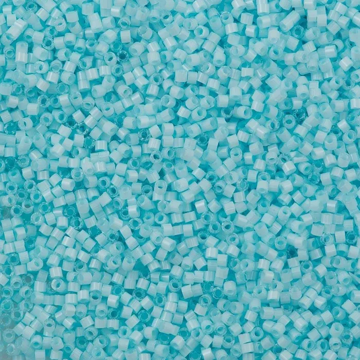 Peppy Beads Rings DB1859 Silk Inside Dyed Frozen Blue Miyuki Delica 110