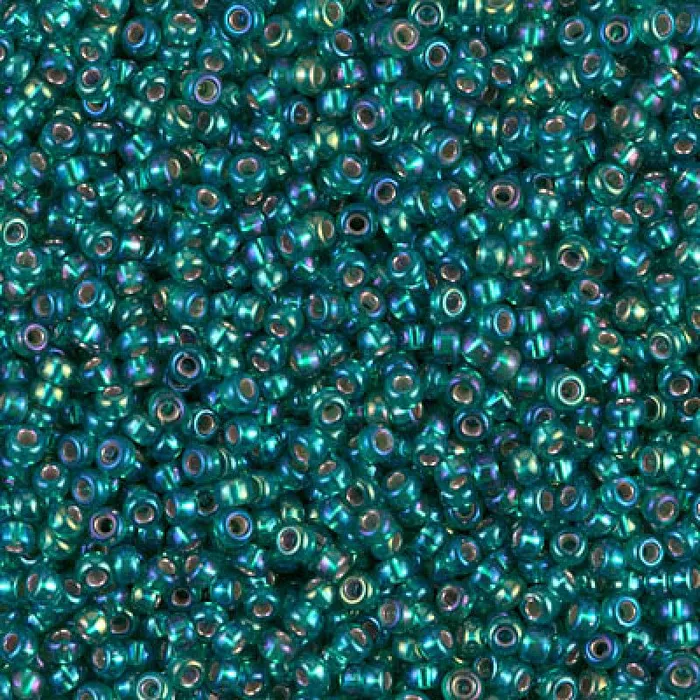 Peppy Beads Rings Miyuki Seed Beads 110 Silver Lined Emerald 1017