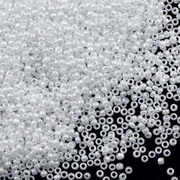 Peppy Beads Rings Miyuki Seed Beads 80 White Pearl Ceylon 0420