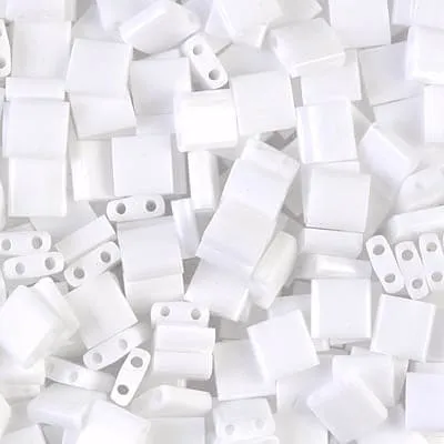 Peppy Beads Rings Miyuki Tila Beads TL0402 White Opaque 