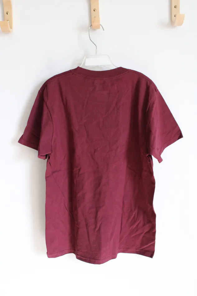 Port And Company Necklaces Port And Company Maroon Cotton Shirt Youth M 1012