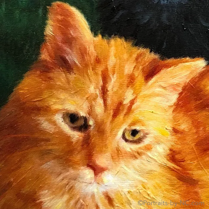 Portraits by NC Earrings Cats Group Portrait in Oil