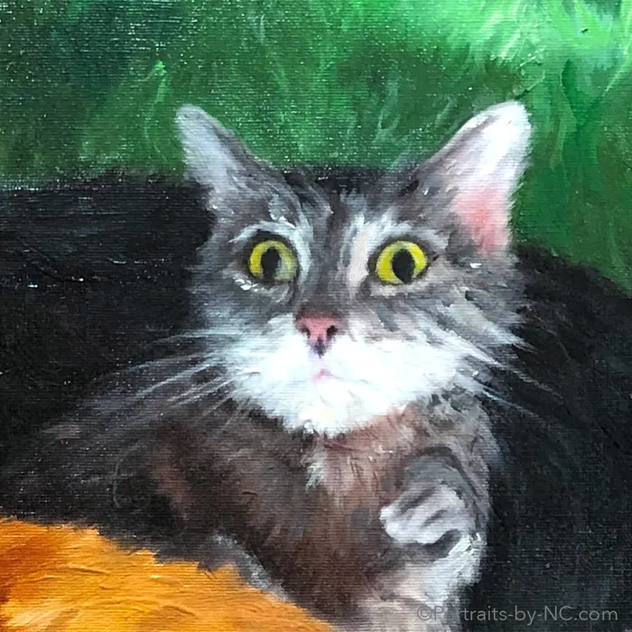 Portraits by NC Earrings Cats Group Portrait in Oil