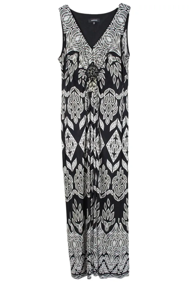 RM Richards Rings RM Richards Black White Maxi Dress 10
