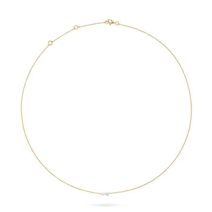RACHEL LYNN CHICAGO Necklaces 14 Karat Yellow Gold Aspen Air Two Diamond Necklace