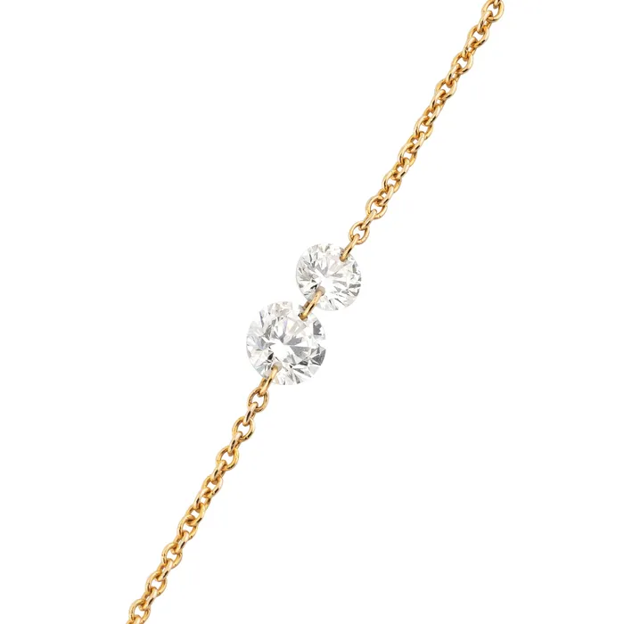 RACHEL LYNN CHICAGO Necklaces 14 Karat Yellow Gold Aspen Air Two Diamond Necklace