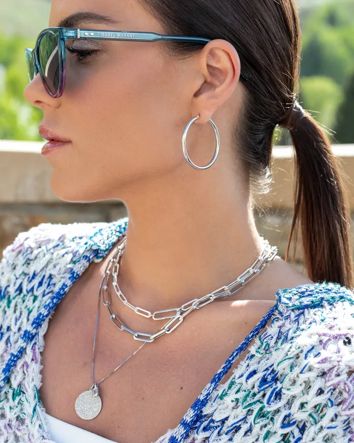 RACHEL LYNN CHICAGO Necklaces Sterling Silver Chain Large Clasp Necklace