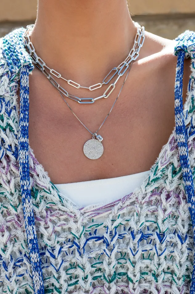 RACHEL LYNN CHICAGO Necklaces Sterling Silver Chain Large Clasp Necklace