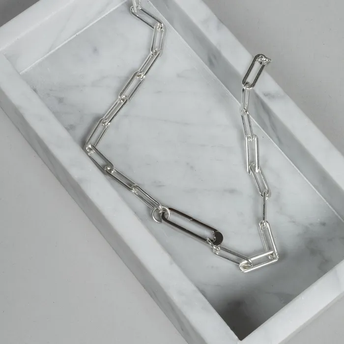RACHEL LYNN CHICAGO Necklaces Sterling Silver Chain Large Clasp Necklace