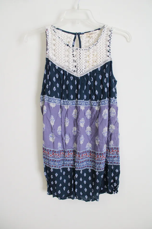 Rewind Rings Rewind Blue Tunic Tank S