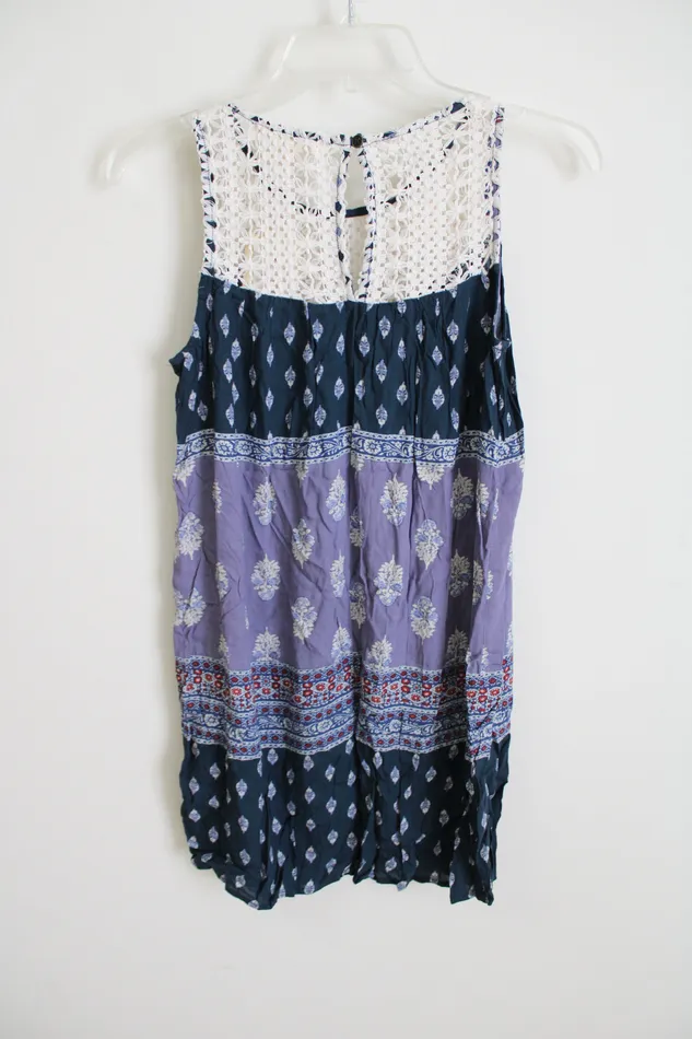 Rewind Rings Rewind Blue Tunic Tank S
