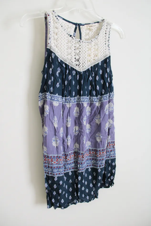 Rewind Rings Rewind Blue Tunic Tank S