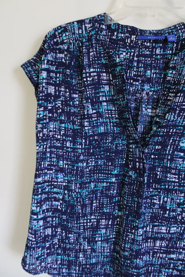 Rings APT9 NEW Apt9 Blue Blouse Petite S