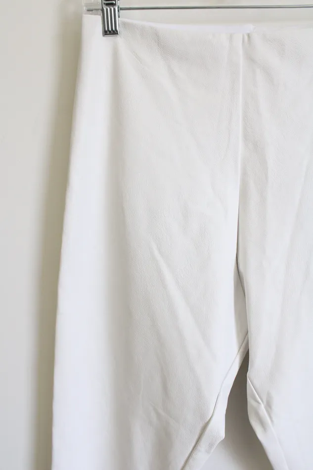 Rings Commando NEW Commando White Faux Leather High Rise Legging XL