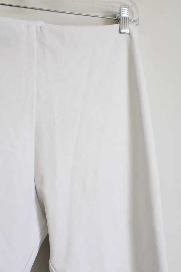 Rings Commando NEW Commando White Faux Leather High Rise Legging XL