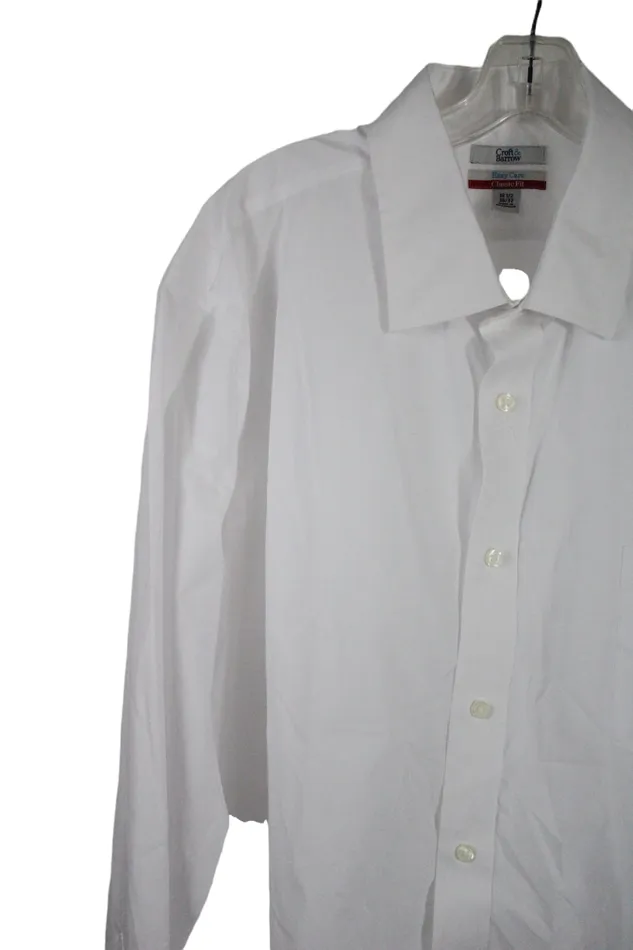 Rings Croft Barrow Easy Care Classic Fit White Shirt 18 12 3637 Croft Barrow