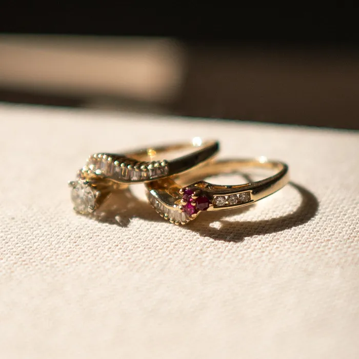 Rings Diamond and Ruby Vintage Ring Set Vintage Rings Diamond and Ruby Vintage Ring Set Vintage