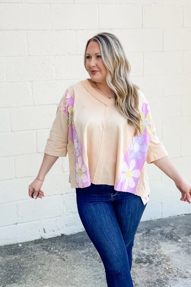 Rings Easel Wait A Little Longer Floral Top