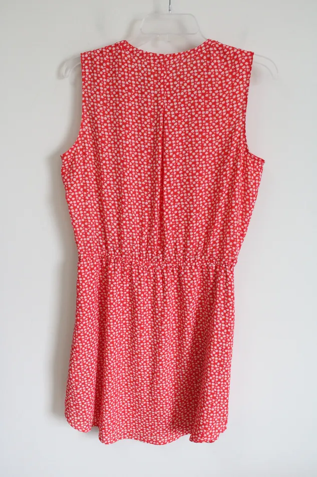 Rings Gap Gap Red White Floral Sleeveless Dress S