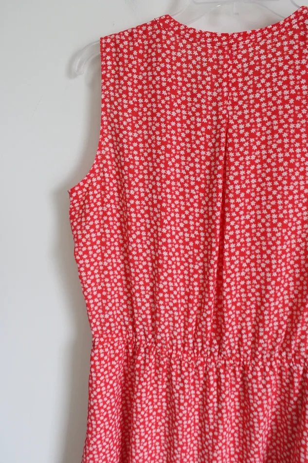 Rings Gap Gap Red White Floral Sleeveless Dress S
