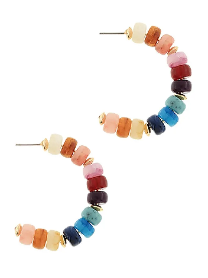 Rings Golden Stella Mabel Stone Hoops