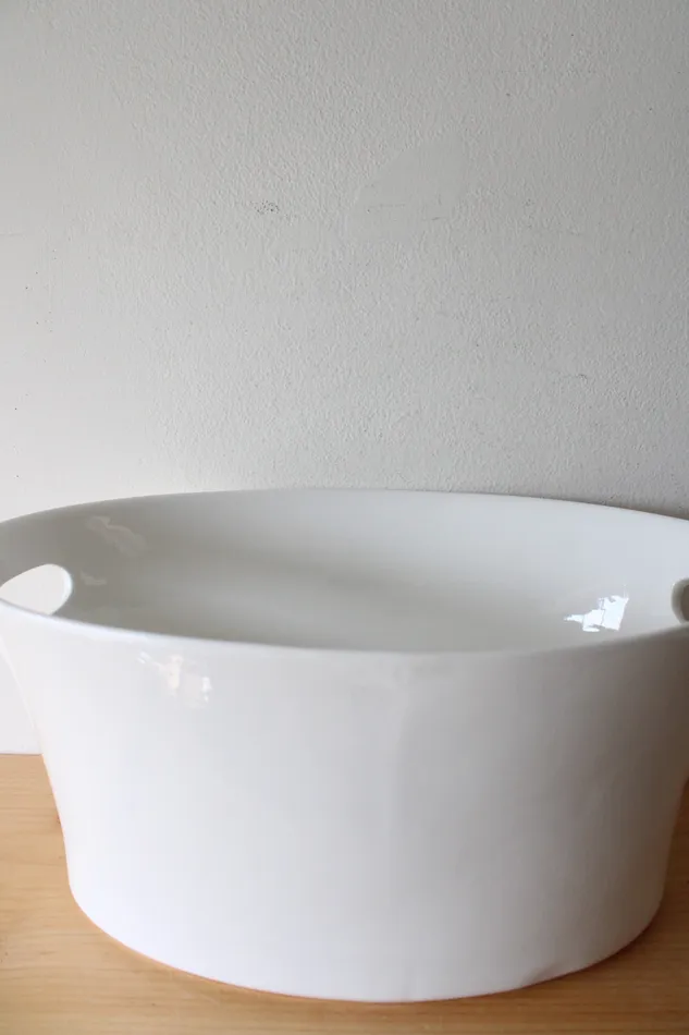 Rings HB HB Large White Ceramic Oval Serving Dish