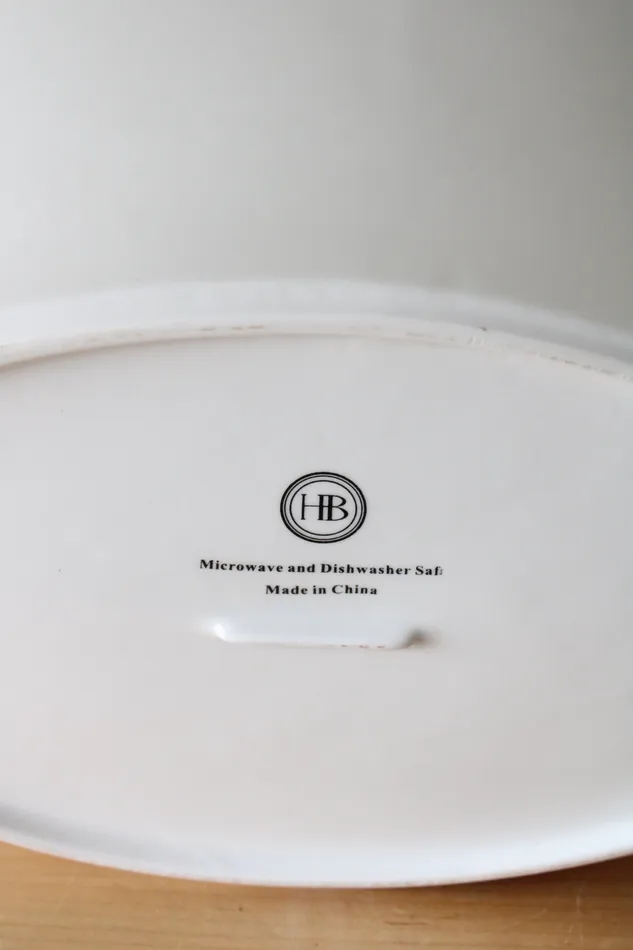 Rings HB HB Large White Ceramic Oval Serving Dish