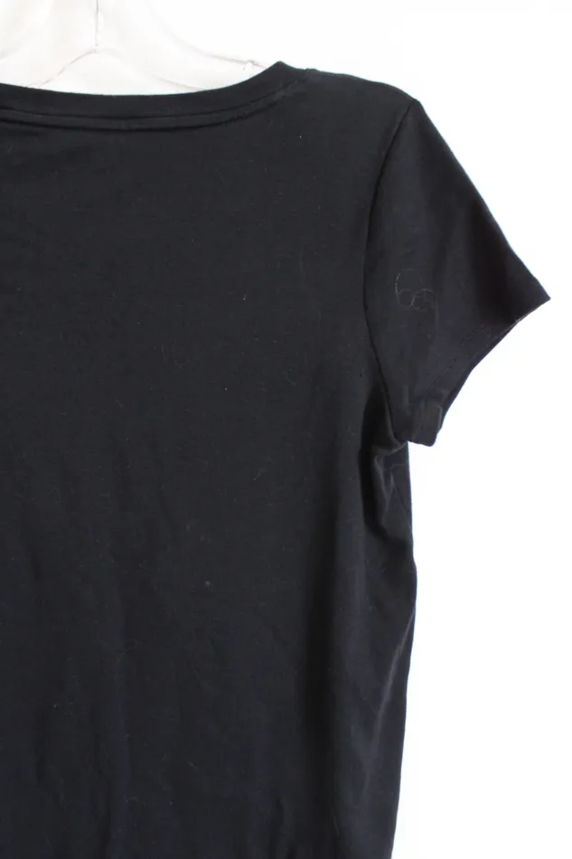 Rings JJill JJill Pima Cotton Black Tee S Petite