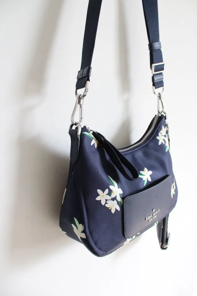 Rings Kate Spade Kate Spade Chelsea Blue Floral Crossbody Purse Mini Wallet