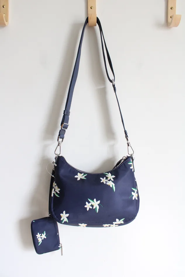 Rings Kate Spade Kate Spade Chelsea Blue Floral Crossbody Purse Mini Wallet