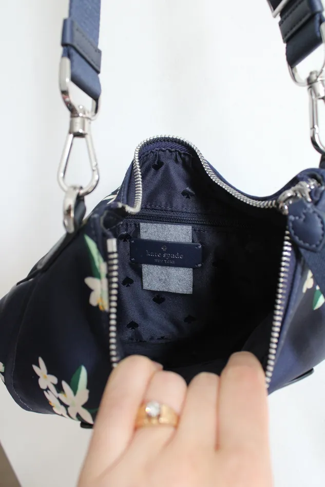 Rings Kate Spade Kate Spade Chelsea Blue Floral Crossbody Purse Mini Wallet