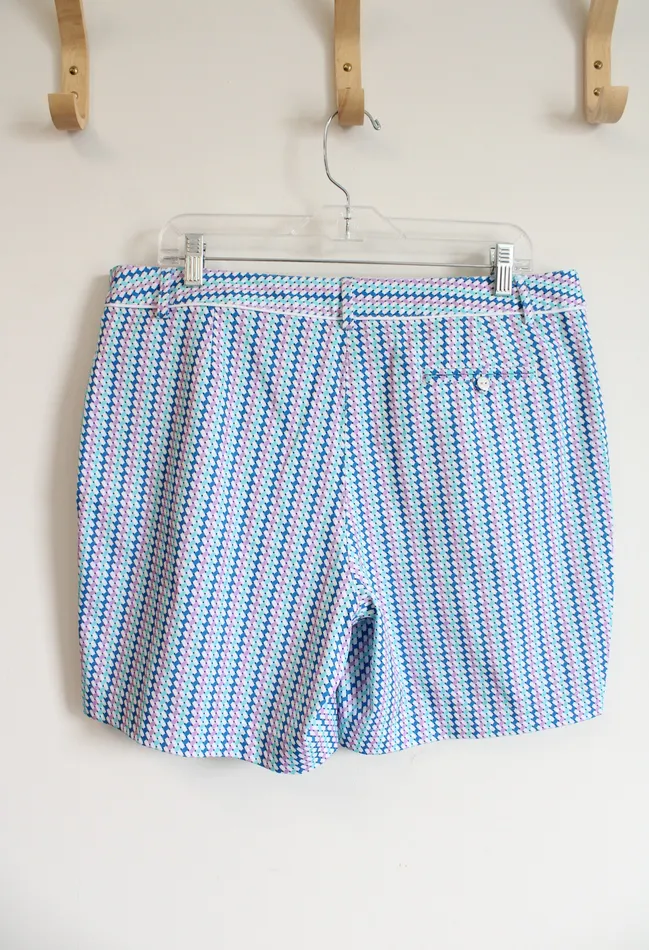 Rings Lady Hagen Lady Hagen Purple Blue White Patterned Shorts 14